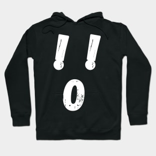 A screaming face made of two exclamation points and the letter 'O' Hoodie